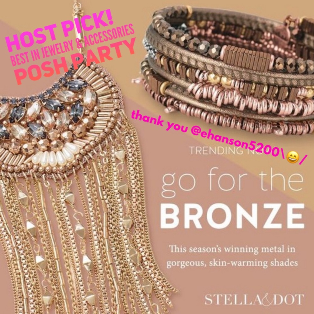 Stella & Dot Jarne Coil Bracelet Bronze Rose Gold Retired